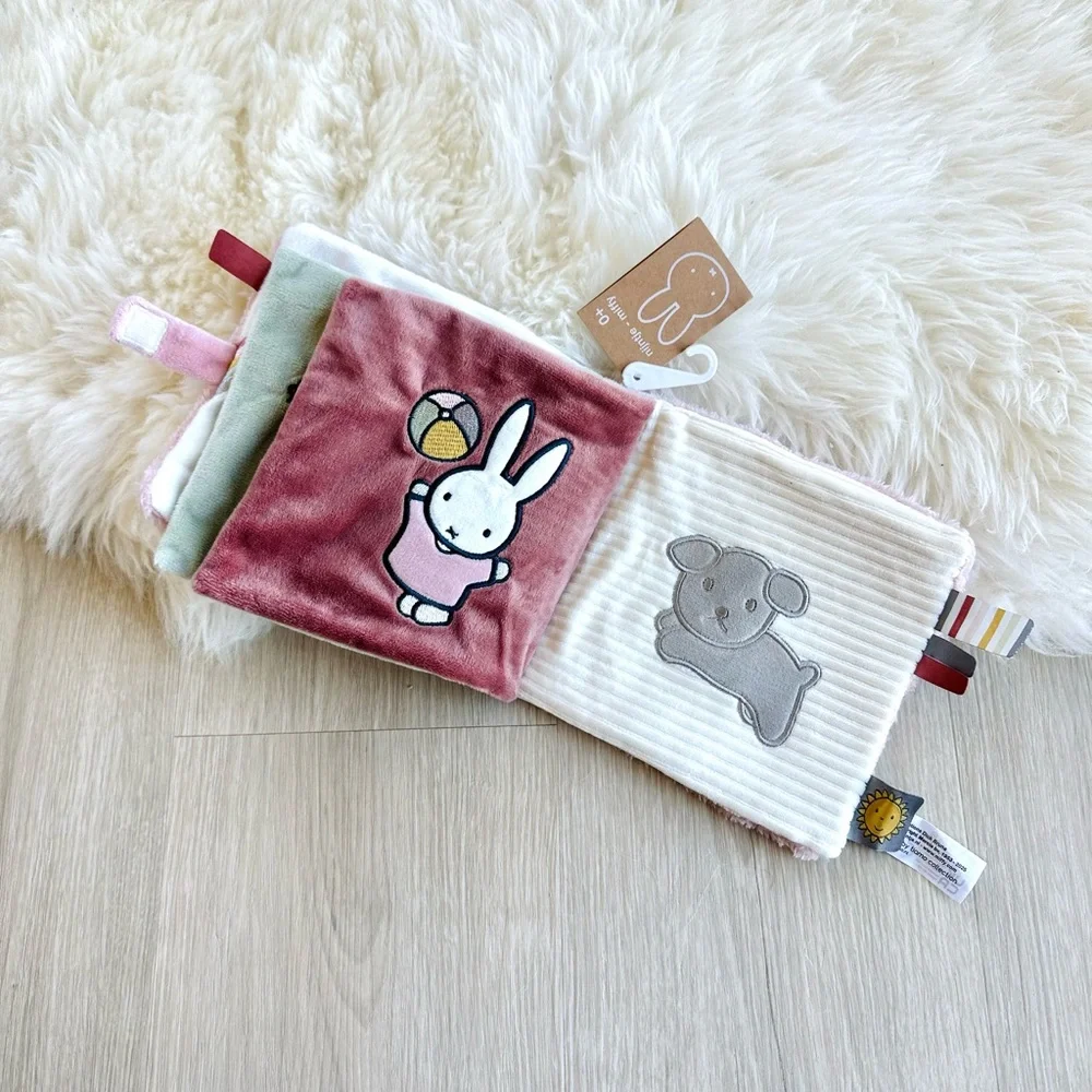 Miffy Pink Plush Sensory Soft Book - Japan Limited